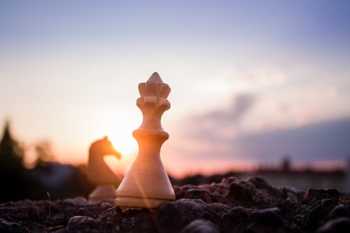 chess and sunset