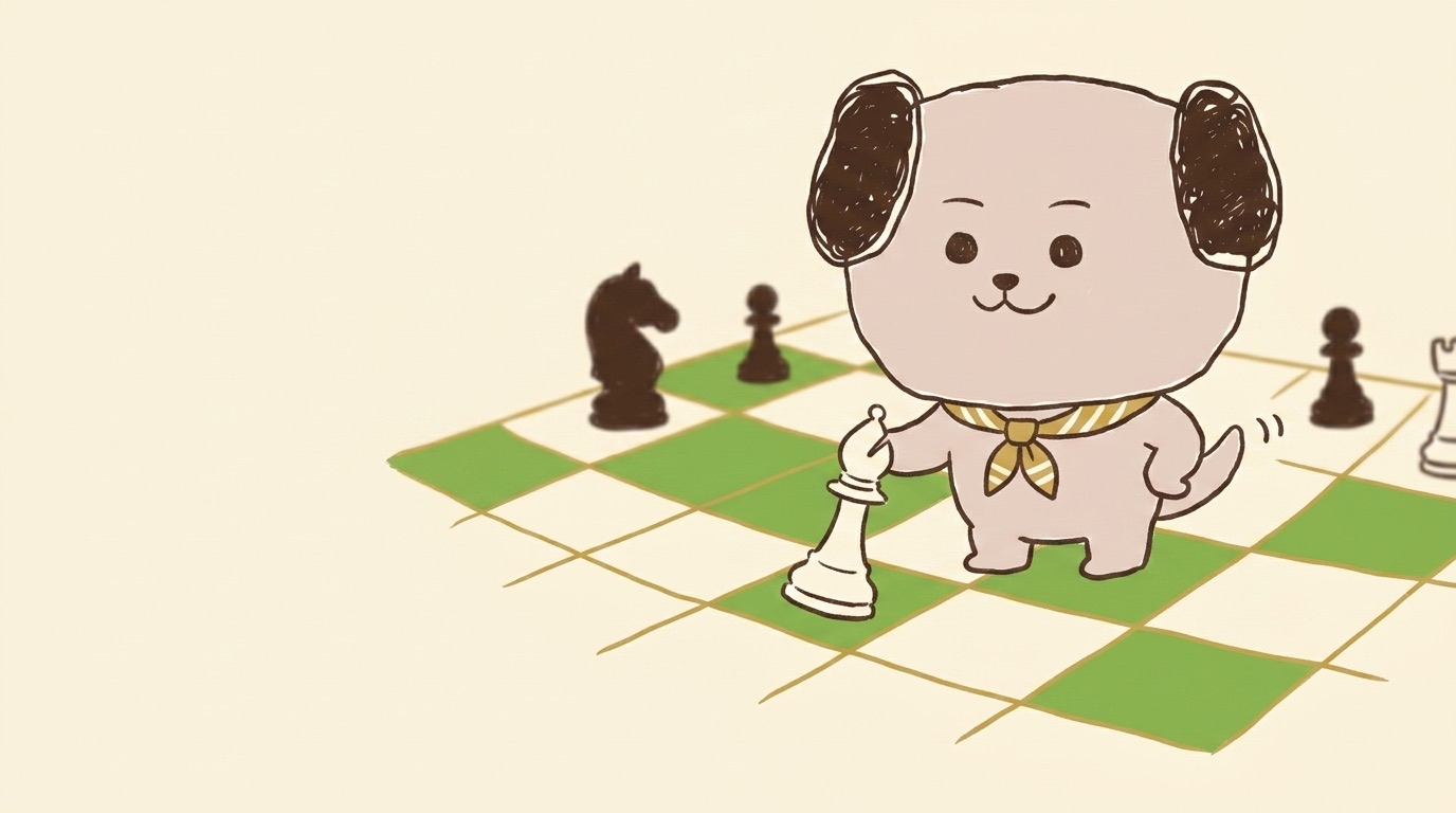ポジキャン（犬のキャラクター）が解説するイラスト