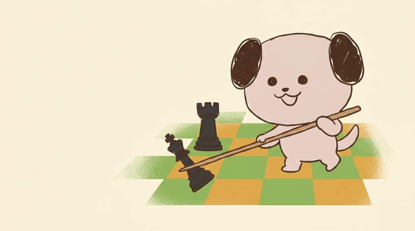 ポジキャン（犬のキャラクター）が解説するイラスト