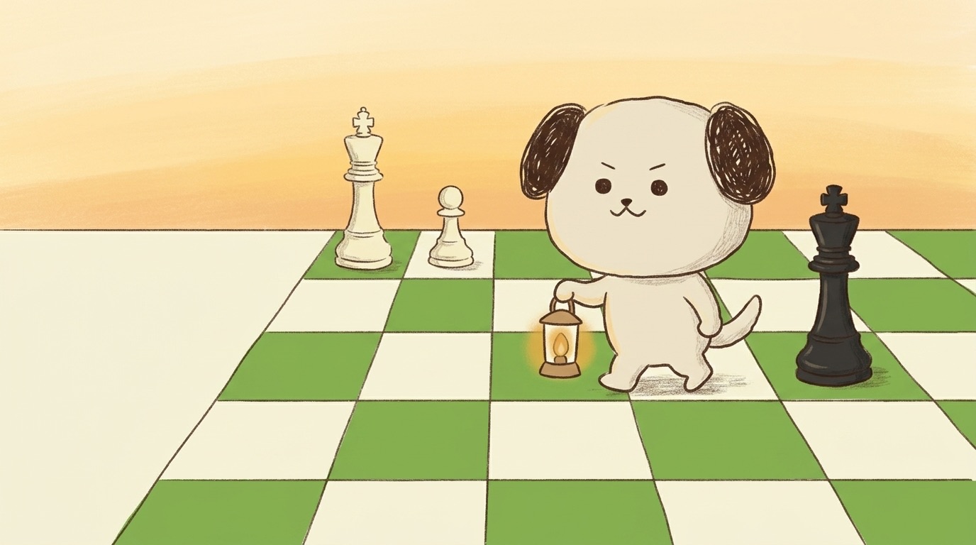 ポジキャン（犬のキャラクター）が解説するイラスト