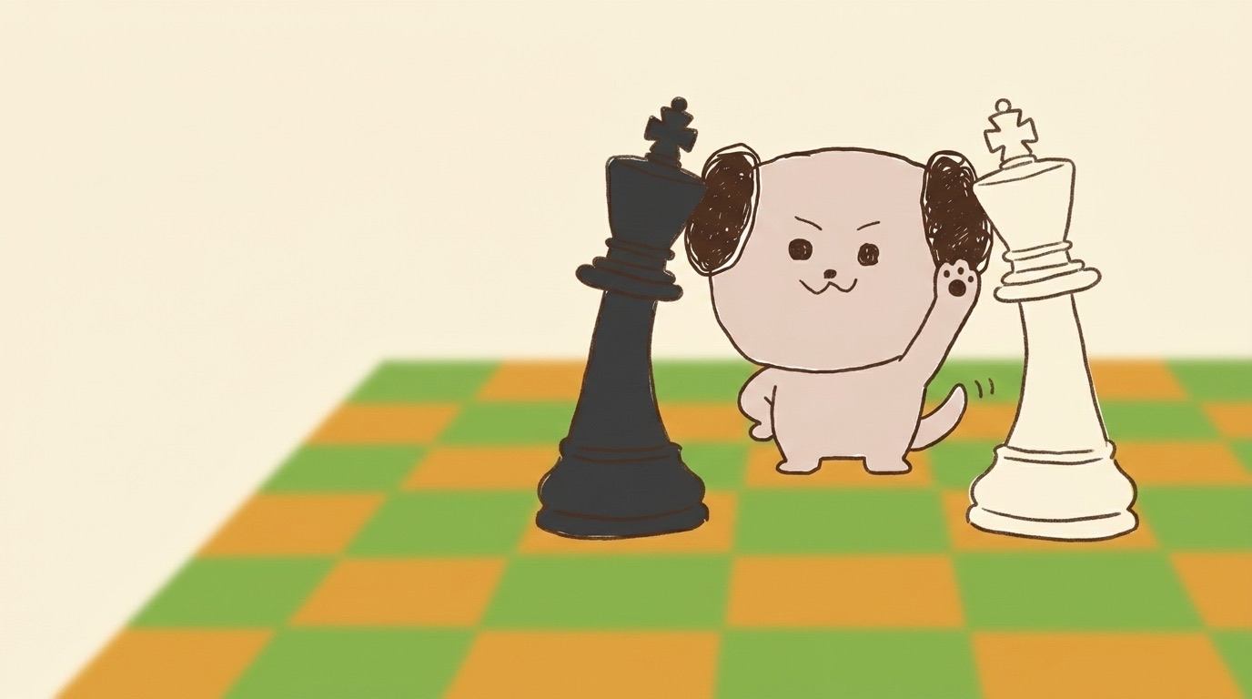 ポジキャン（犬のキャラクター）が解説するイラスト