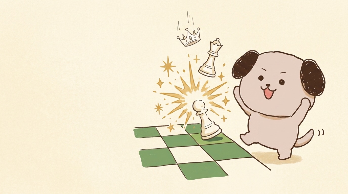 ポジキャン（犬のキャラクター）が解説するイラスト