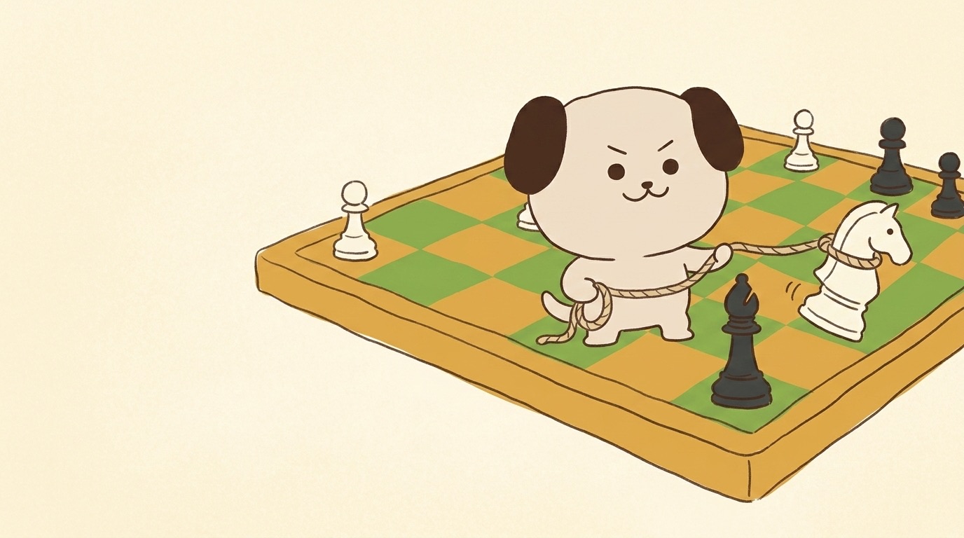 ポジキャン（犬のキャラクター）が解説するイラスト
