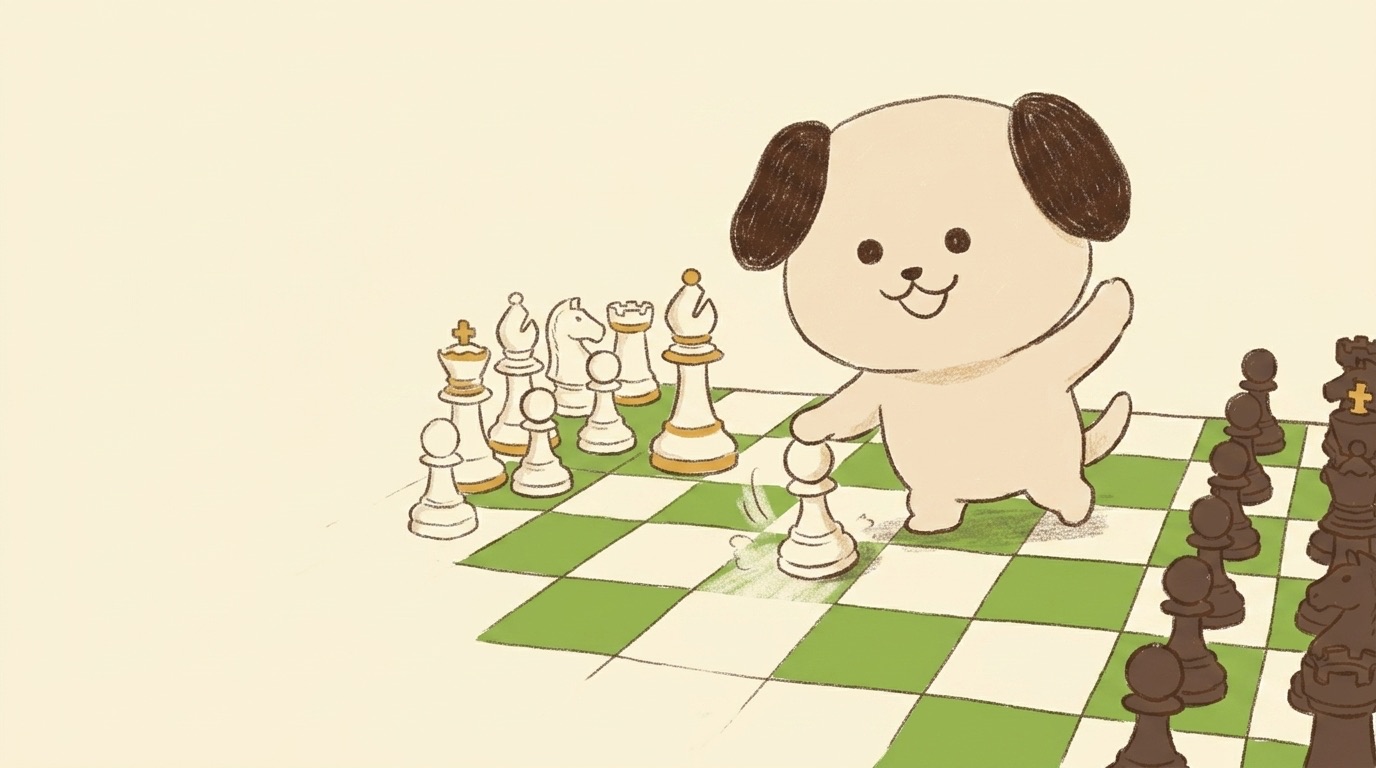 ポジキャン（犬のキャラクター）が解説するイラスト