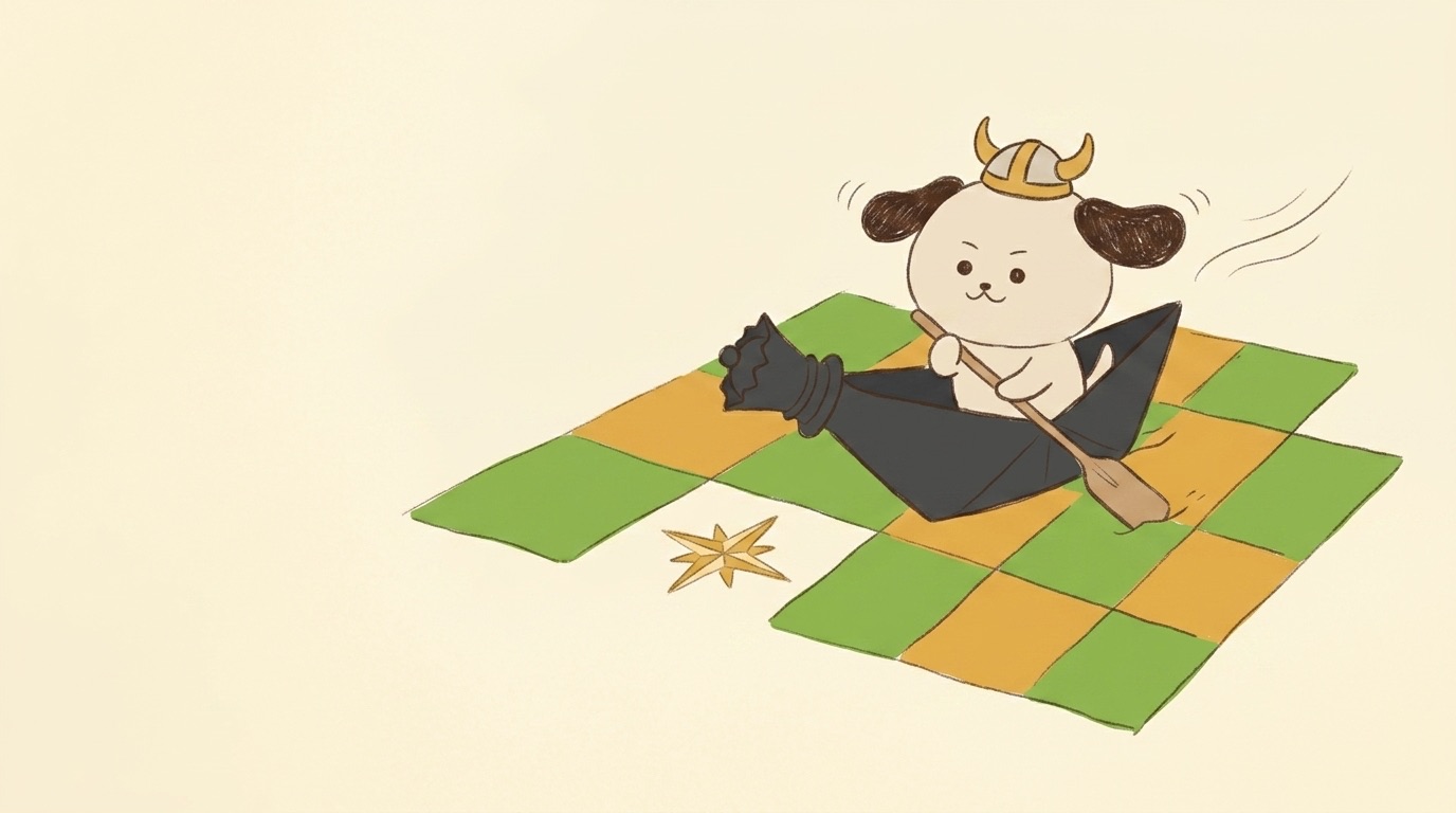 ポジキャン（犬のキャラクター）が解説するイラスト
