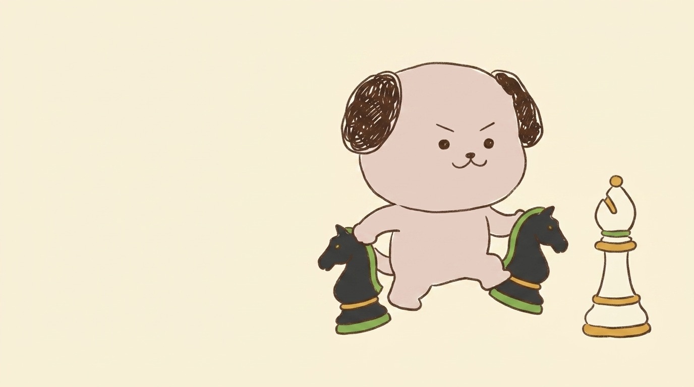 ポジキャン（犬のキャラクター）が解説するイラスト