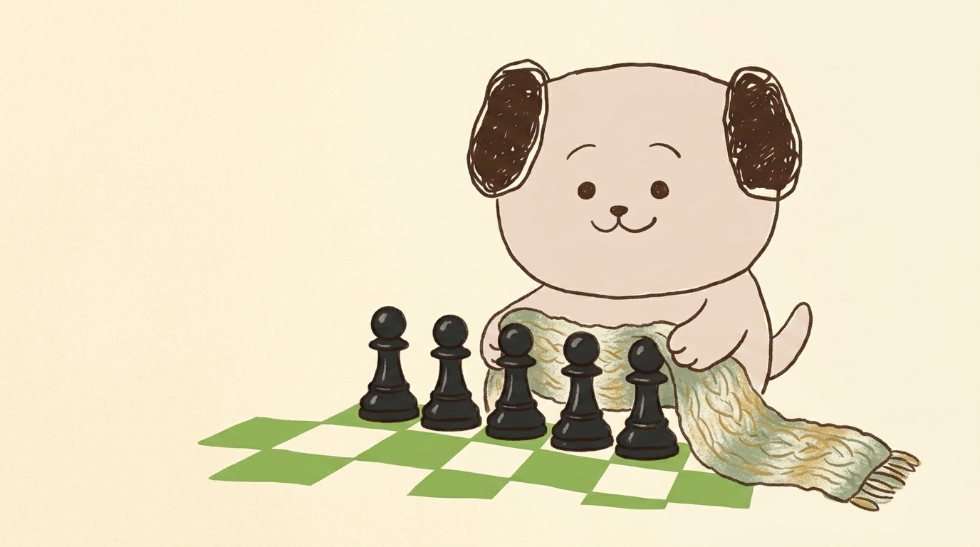 ポジキャン（犬のキャラクター）が解説するイラスト