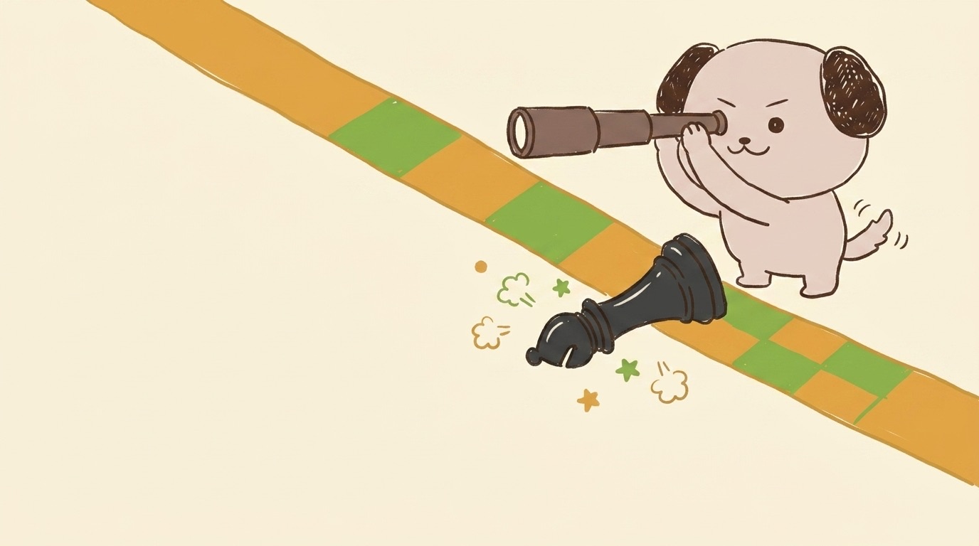 ポジキャン（犬のキャラクター）が解説するイラスト