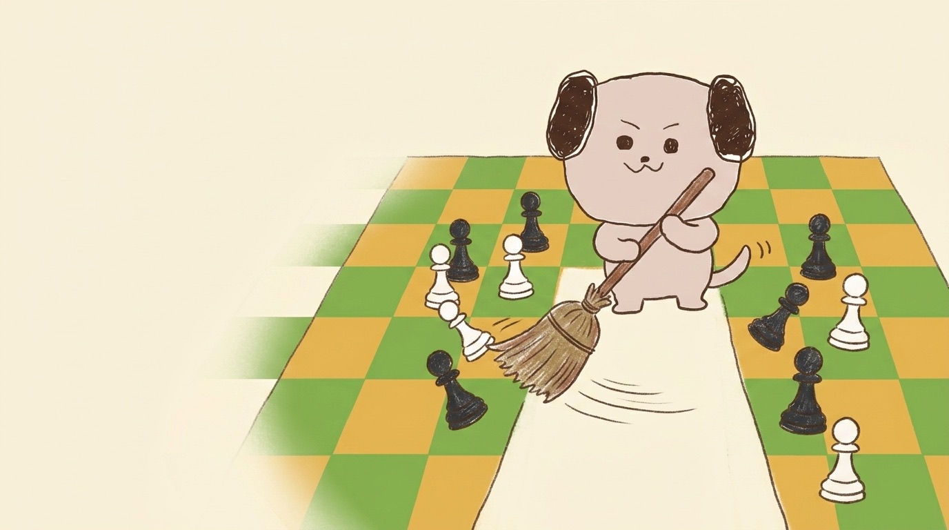 ポジキャン（犬のキャラクター）が解説するイラスト