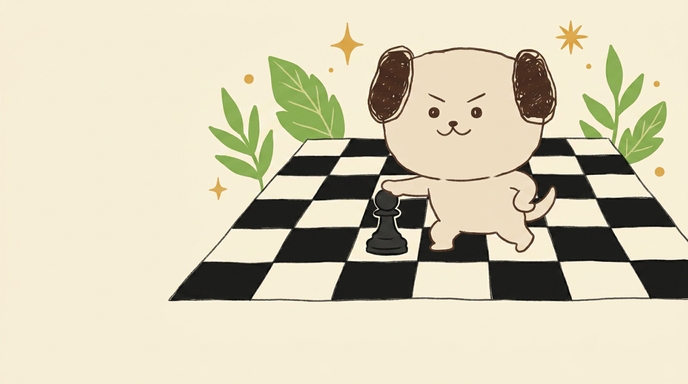 ポジキャン（犬のキャラクター）が解説するイラスト