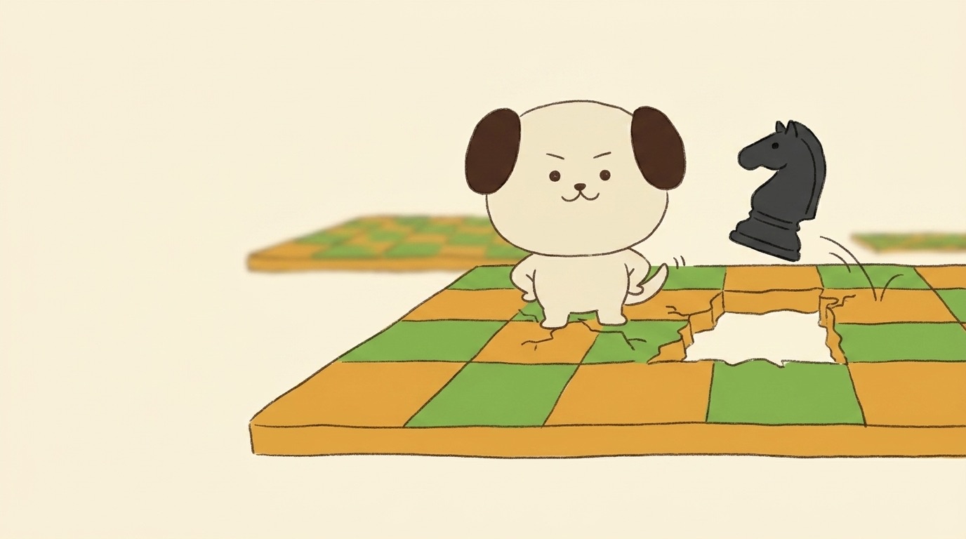 ポジキャン（犬のキャラクター）が解説するイラスト