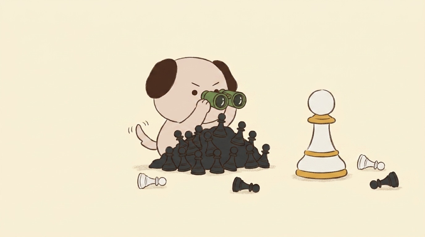 ポジキャン（犬のキャラクター）が解説するイラスト